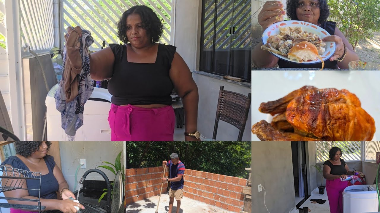 DIA DE LAVA MUITA ROUPA| MEU DIA A DIA VIVENDO NO RECANTO DA PAZ frango assado no almoço 🌸💞🦋