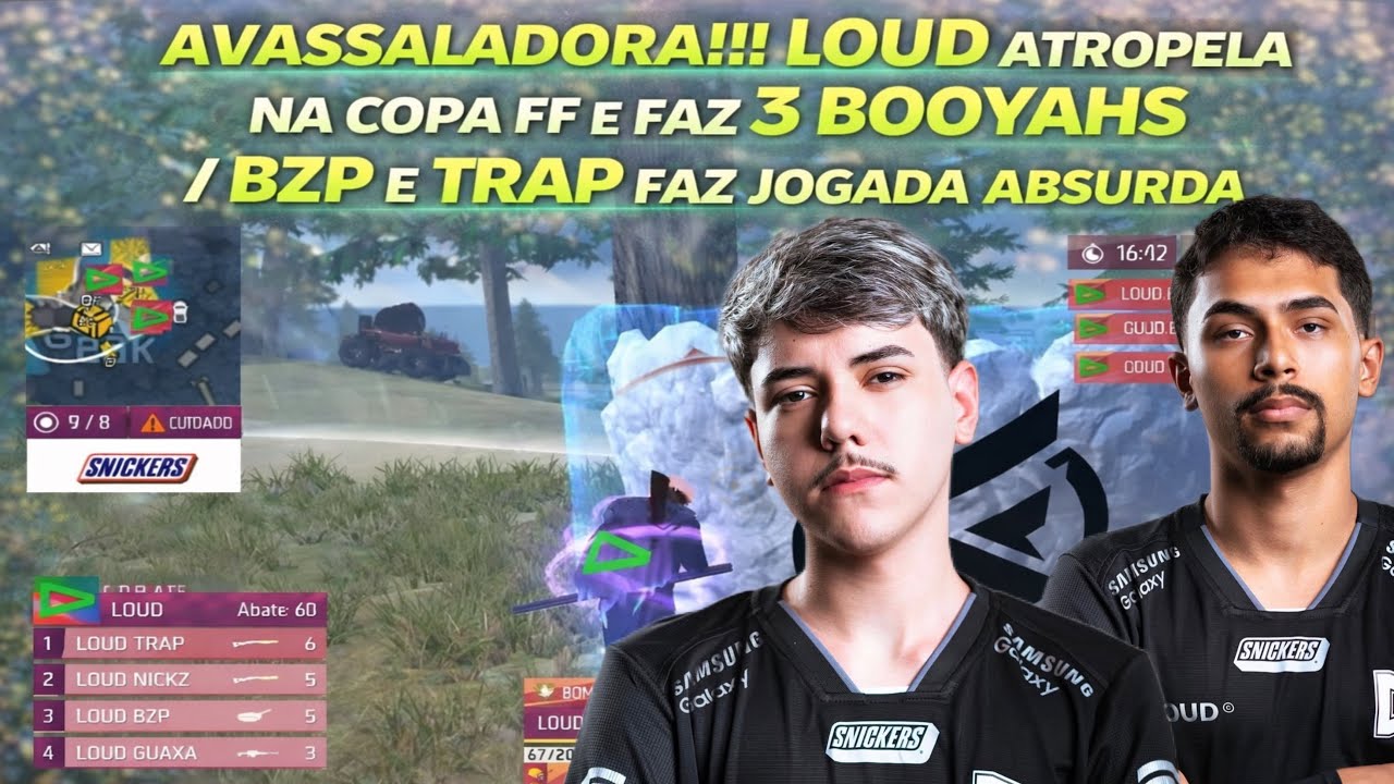AVASSALADORA! LOUD PASSA POR CIMA NA COPA FF E FAZ 3 BOOYAHS / BZP FAZ JOGADA ABSURDA NO BOOYAH
