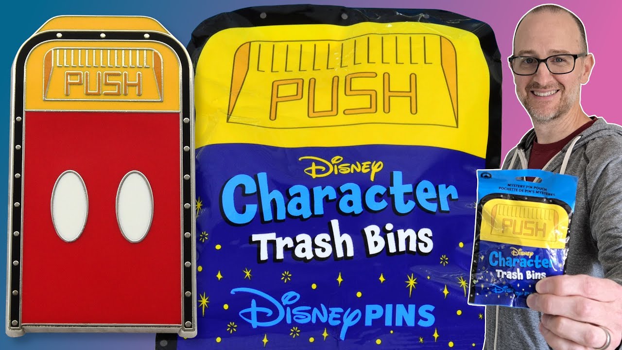 Disney Character Trash Bins Mystery Pins | Disney Pin Unboxing