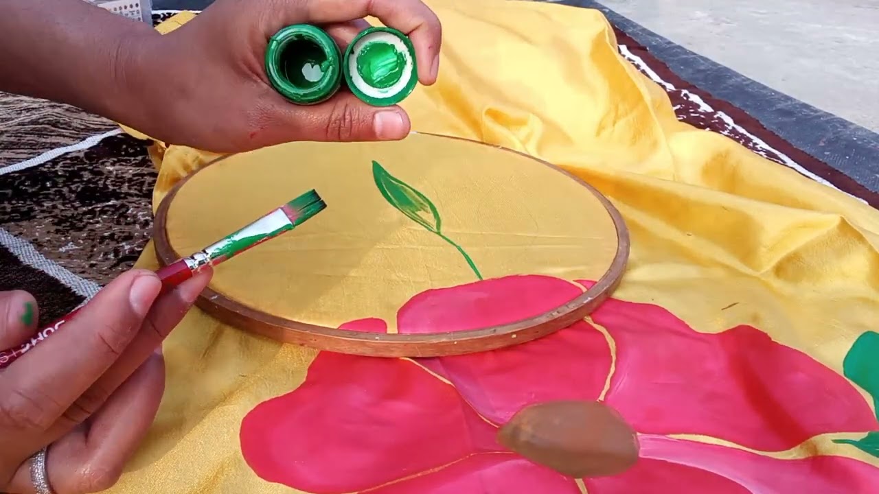 Part -3 How to painted on silk suit 