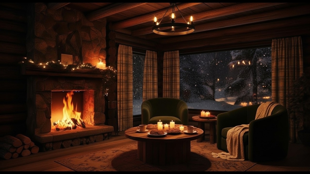 🔥 Cozy Fireplace Piano for Adults 40+ ❄️ Deep Relaxation, Stress Relief & Peaceful Winter Healing