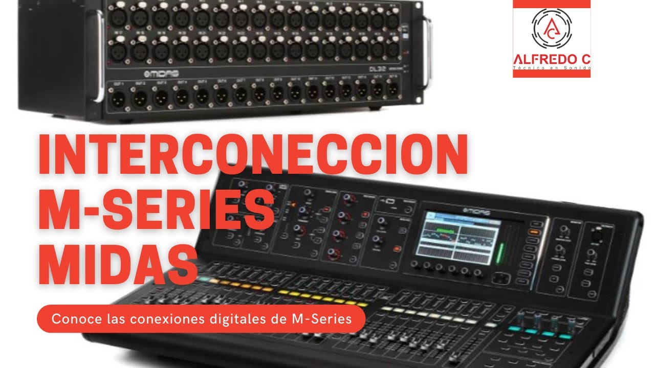 Interconexión Consolas Midas M Series Consola Digital Midas M32