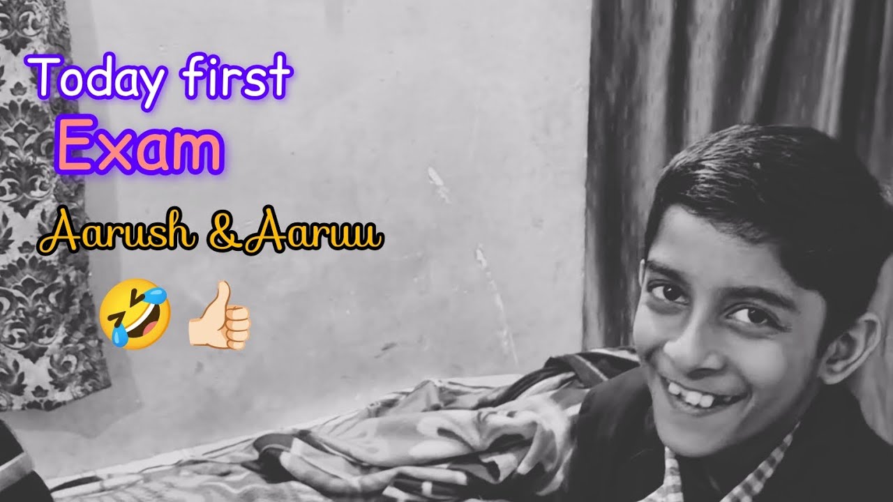 आज Aarush और Aaruu गए पहला exam देने...  
