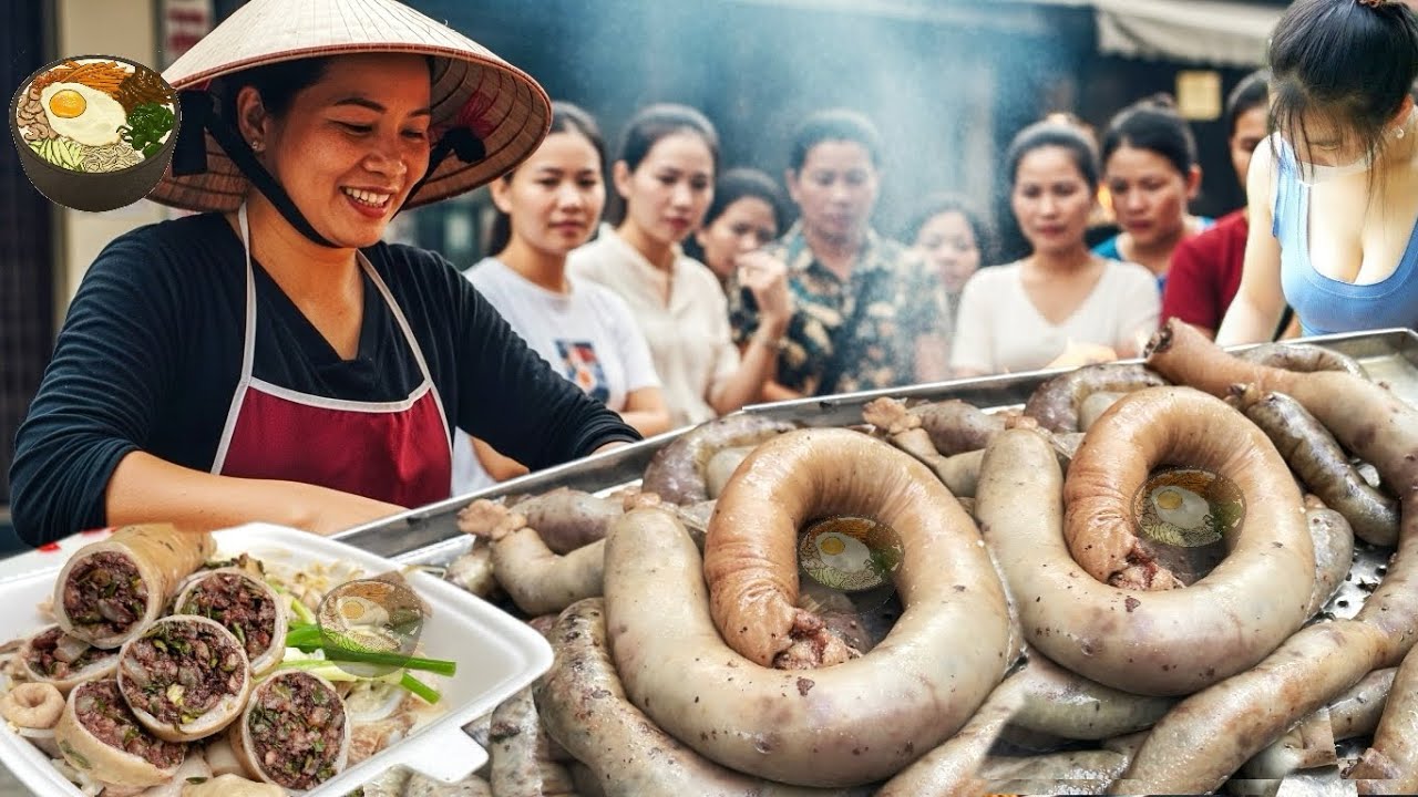 Chỉ 30K cho suất lòng dồi khiến cả phố phát cuồng – Quán vỉa hè miền Bắc bán không kịp Mẫu Sơn Tv