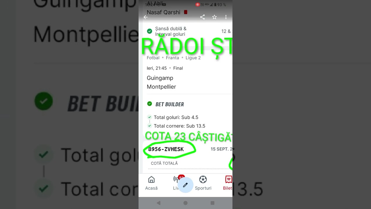 FORZZA FORZZA SE ȘTIE MERGEM LA CASERIE BILETUL ZILEI ÎN COTĂ 23 CÂȘTIGĂTOR DIN NOU 🍀🍀🍀
