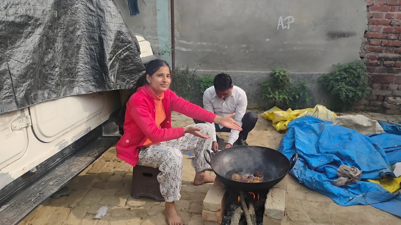 आज घर पर बना देहाती tilwa Gangi 😋 @Alokpandeyvlogr 