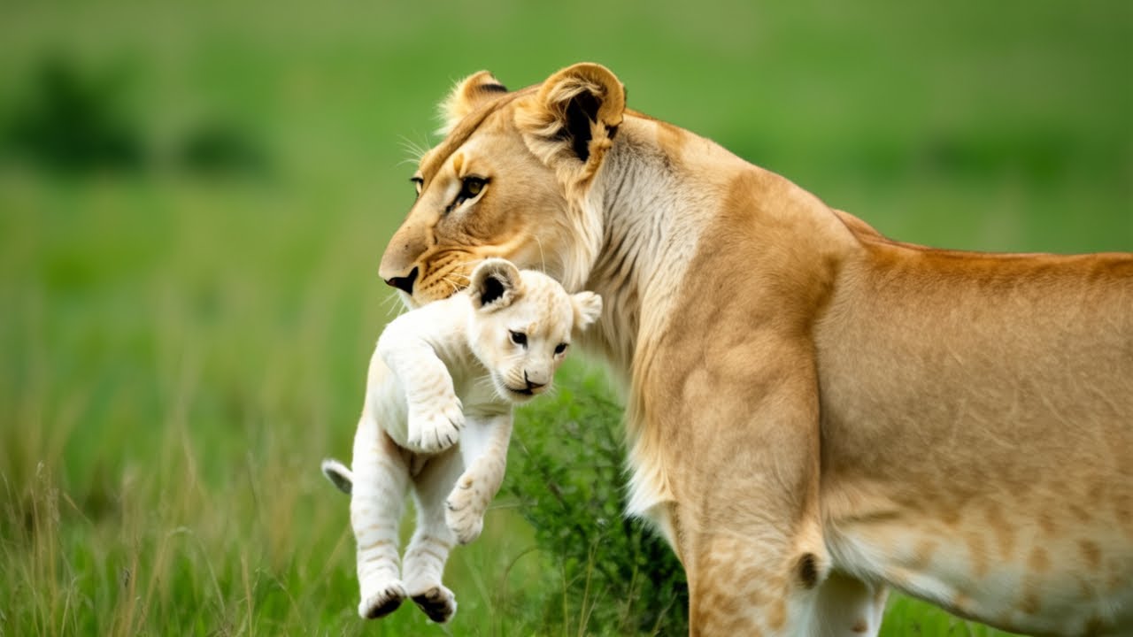 White Lion Cub Abandoned by Family for Being Different