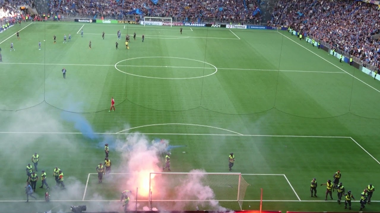 DIF - MFF Cupfinal Bortastå bråkar 86:e min 2018 Tele2 Arena