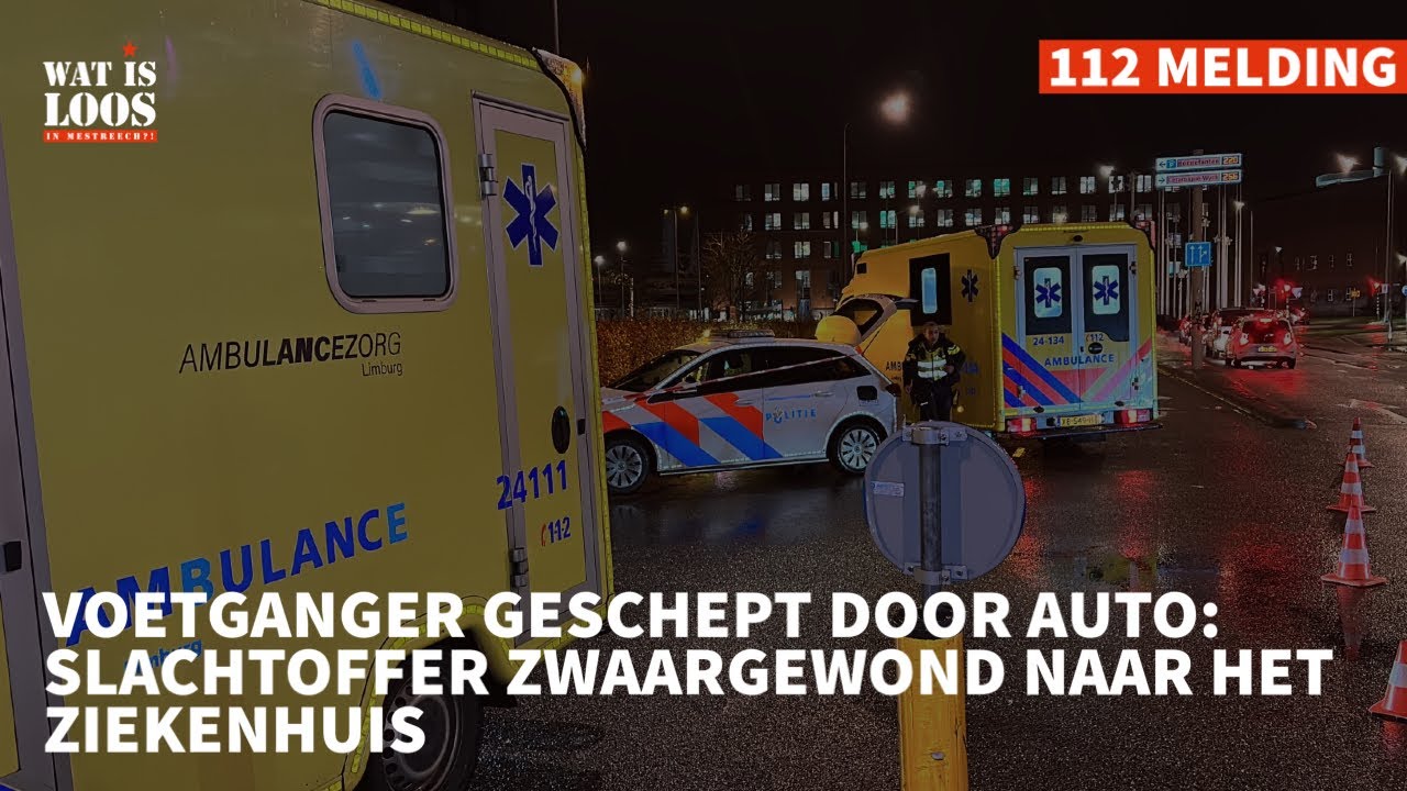 VOETGANGER GESCHEPT DOOR AUTO: SLACHTOFFER ZWAARGEWOND NAAR HET ZIEKENHUIS