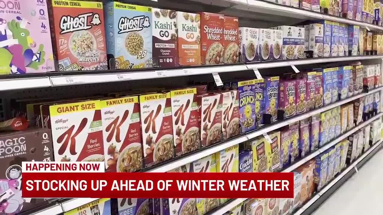 Panic buying ahead of winter storm