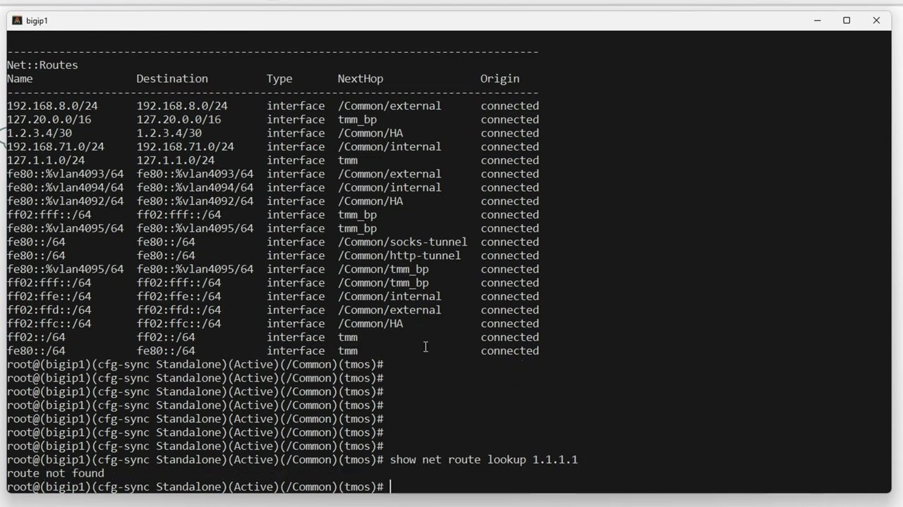 F5 initial setup: ifaces, Infrastructure service configs البورتات و خدمات البنية التحتية