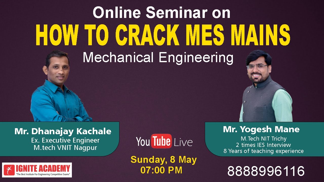 How To Crack MPSC MES Mains | Mechanical Engineer | Online Seminar