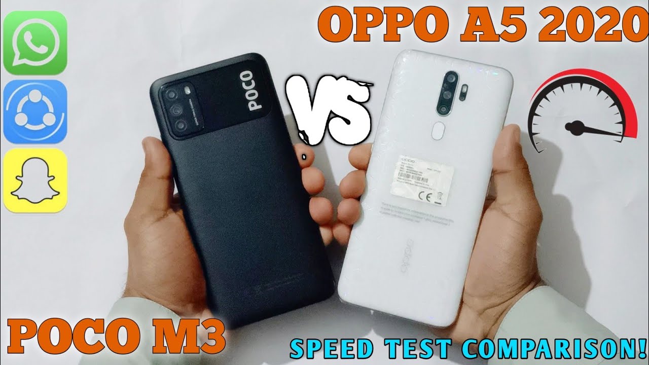 Oppo A5 2020 Vs Poco M3 Speed Test Comparison | 4GB Vs 4GB