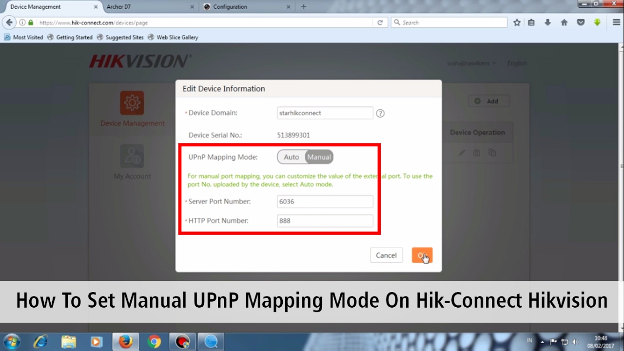 How To Setup Manual UPnP Mapping Mode On Hik Connect Hikvision