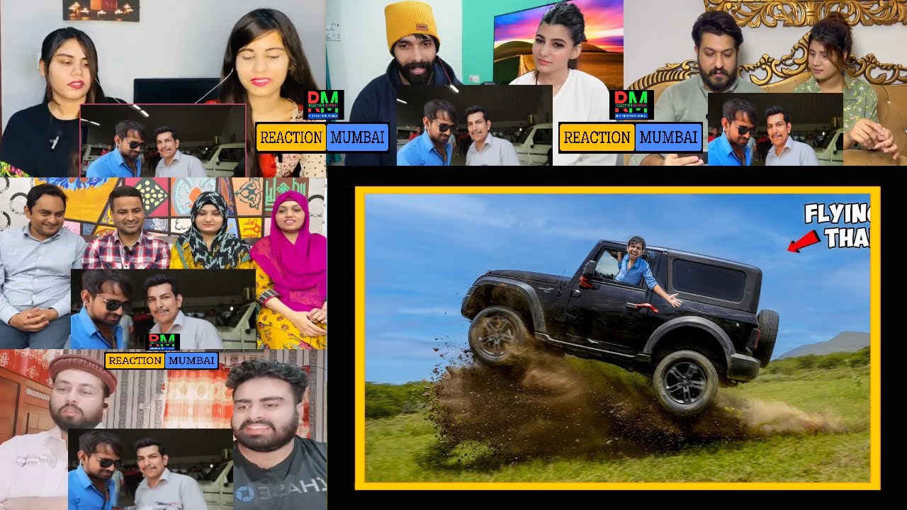 4x4 Flying Thar_Not For Sale_हाँ थार उड़ती है _Extreme Durability Test MIX REACTION