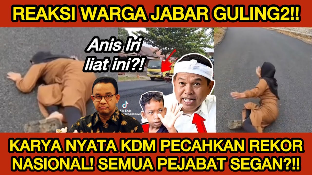 REAKSI WARGA LIAT KARYA KDM SAMPE GULING2 DI JALAN!! JABAR PECAHKAN REKOR SEJARAH TINGKAT NASIONAL!!