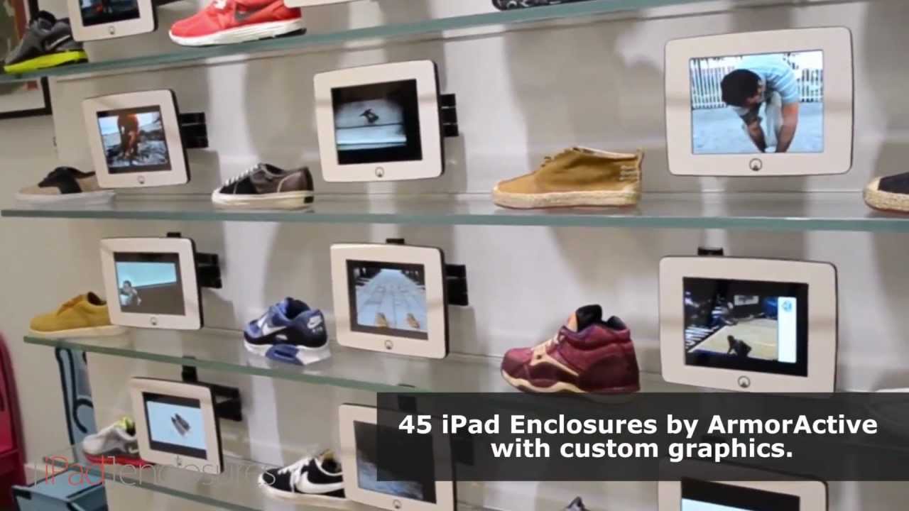 Lebron James' Unknwn iPad Kiosk Display - Evolve iPad enclosure