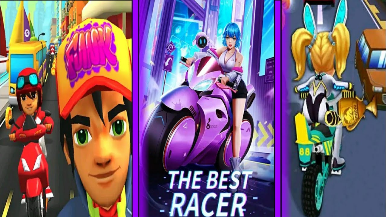 Subway Scooters 2 VS Subway Motorbike Runner VS Beat Racing:Music & beat game Gameplay