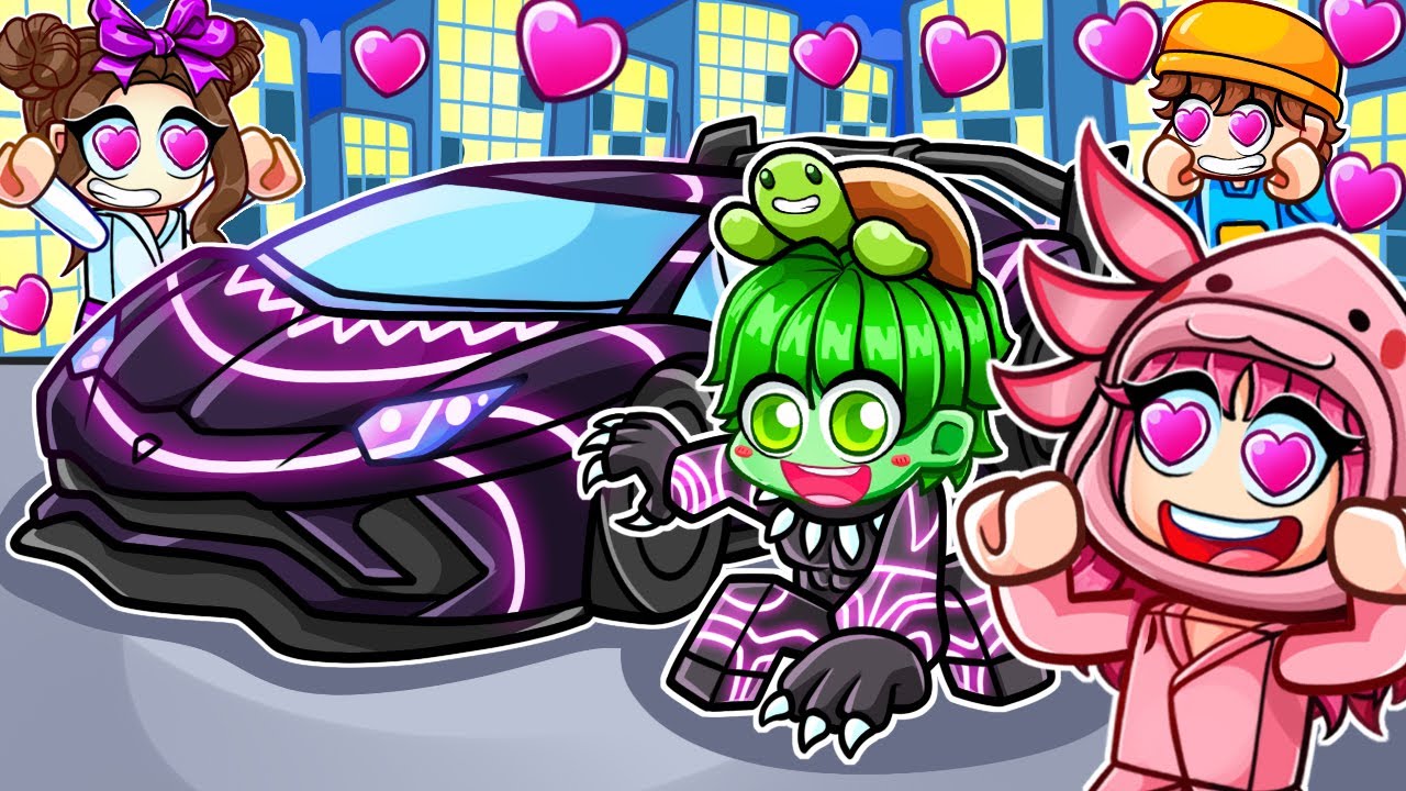 All girls are in love with me because of Black Panther car in Roblox Driving Empire!