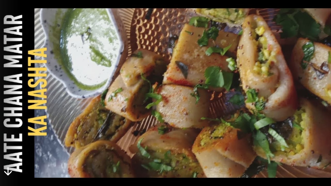 #viral pure veg without onion garlic#aata chane ki daal aur Hari matar ka nashta