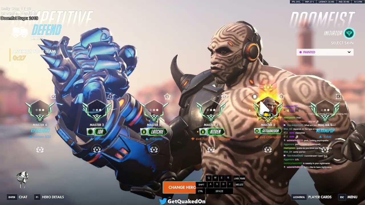Overwatch 2: Выпуск Doomfist God GetQuakedOn. Тяжелые времена для игроков, играющих за Думфиста. ...