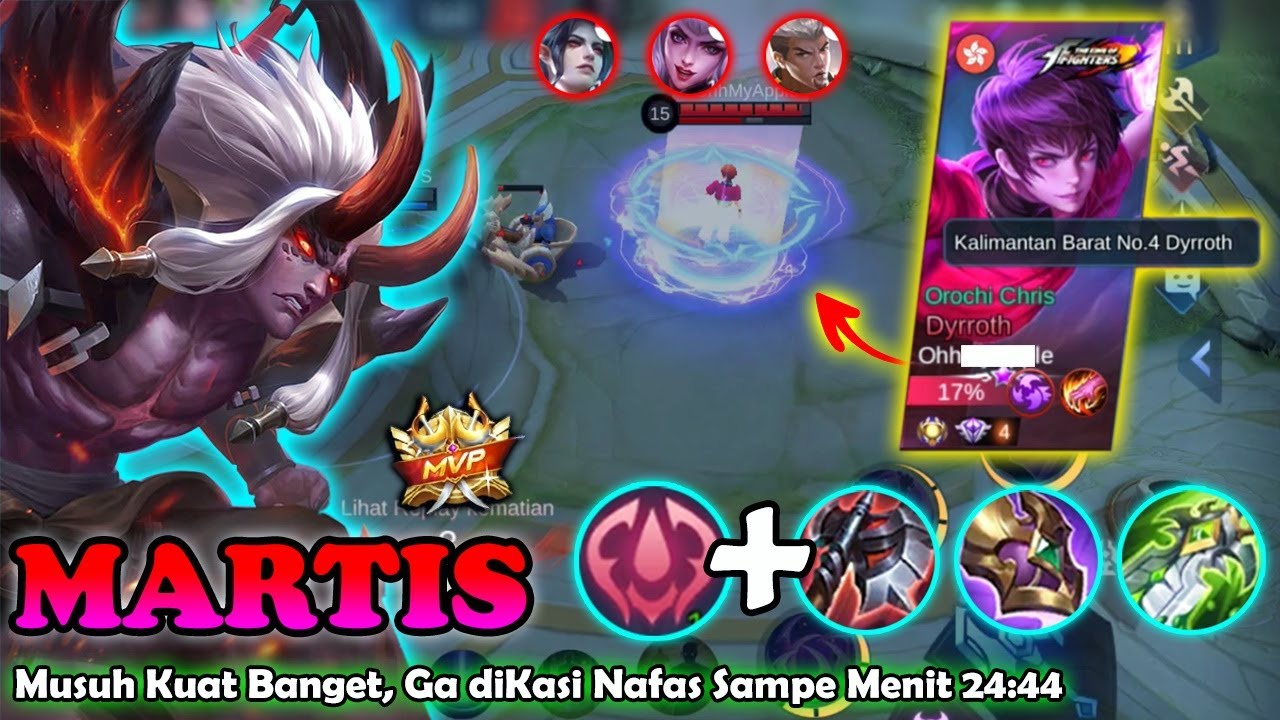 Lawan MUSUH Kuat Banget! Coba Cara Ini Biar MARTIS Mu Bisa Angkat Tim🔥| BEST BUILD MARTIS TOP GLOBAL