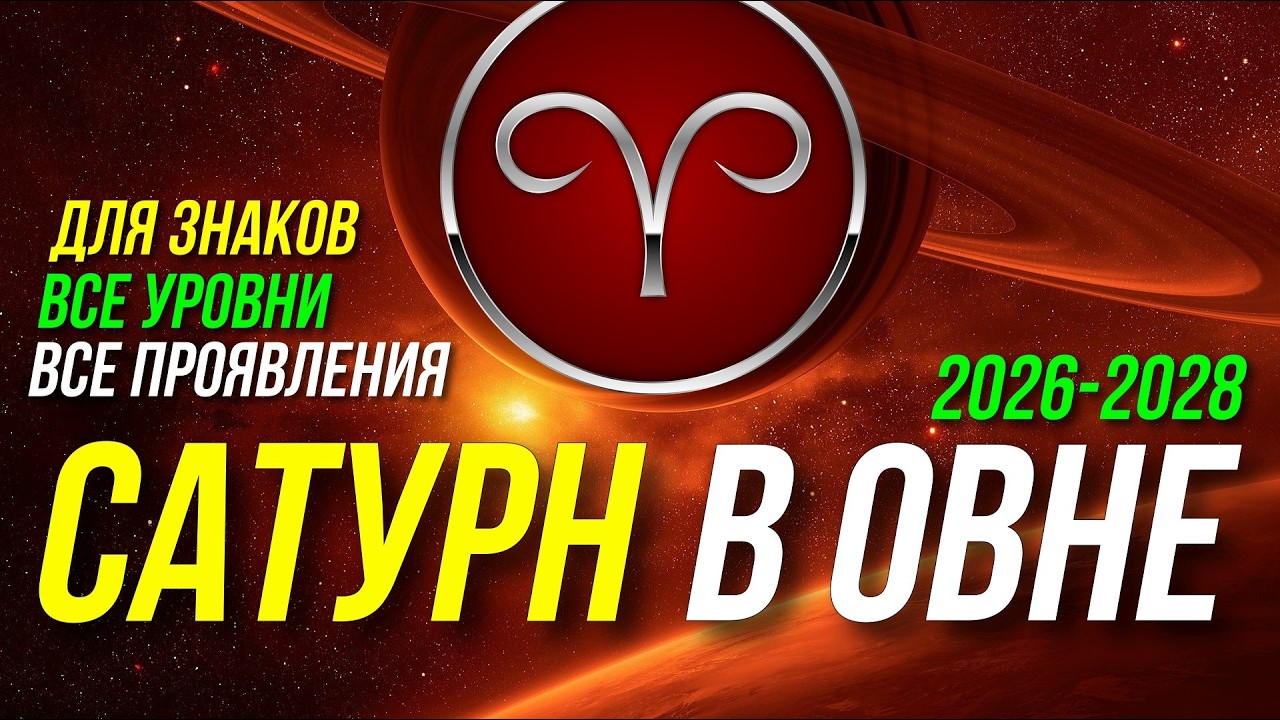 САТУРН В ОВНЕ 2026 - 2028. ПРОГНОЗ ДЛЯ ВСЕХ ЗНАКОВ ЗОДИАКА 😉