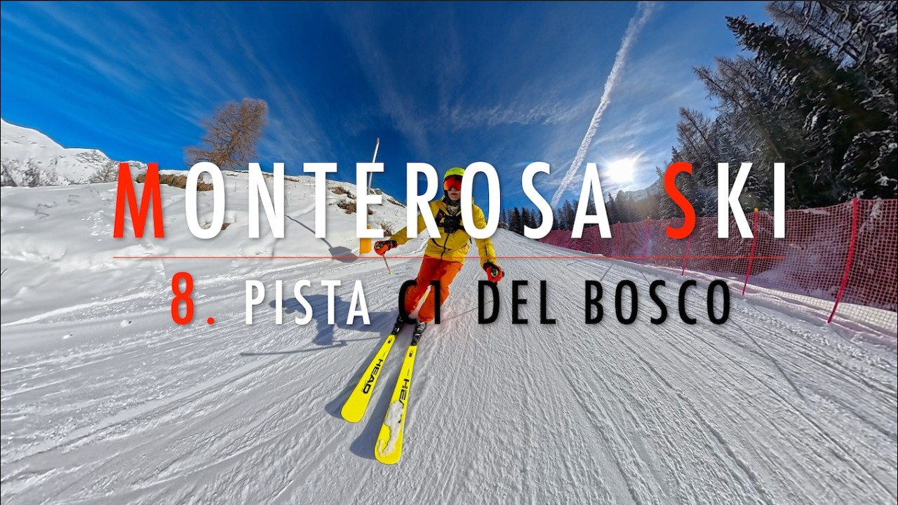 4K 🔴 MONTEROSA SKI 🔴 8. Pista C1 Del Bosco (nera) 🔴 Day 5 🔴 Insta360 Ace Pro 2 e X5 🔴 13.2.2026