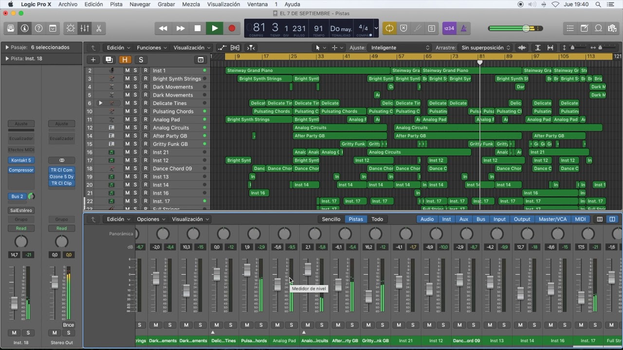 el 7 de Septiembre - Mecano  "Cover Instrumental" Logix Pro X