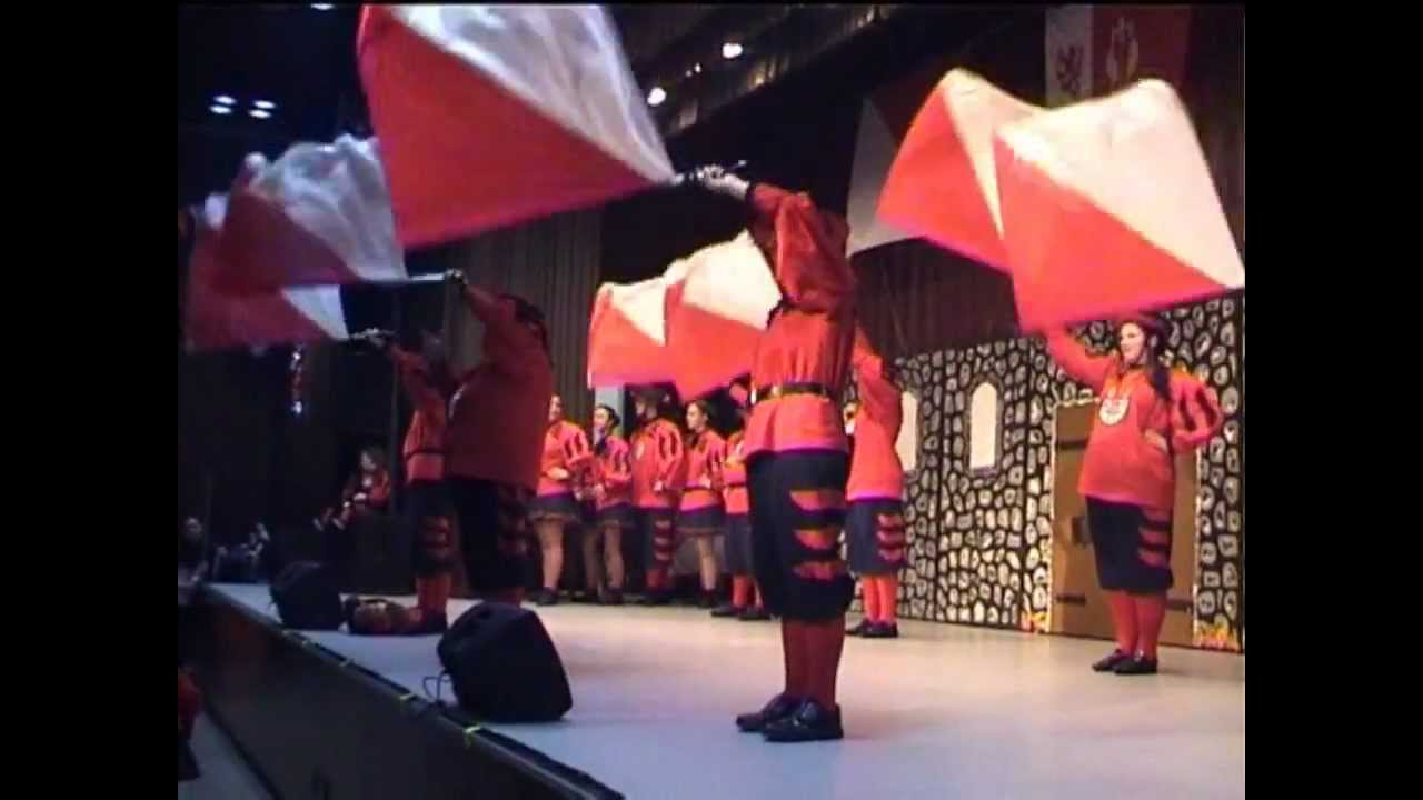 Sitzung 2012 - Einmarsch und erstes Programm der Fahnenschwenker