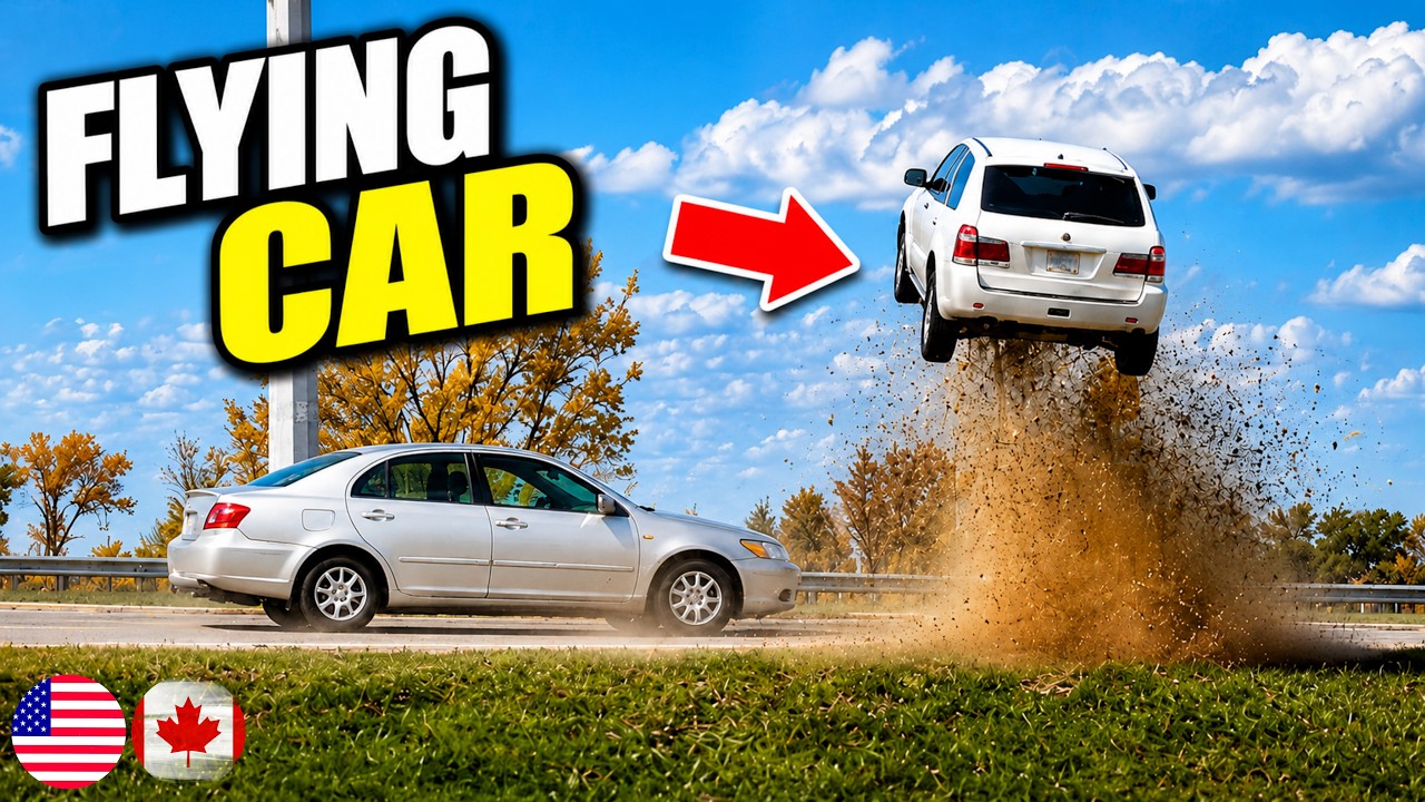 HIGH-SPEED CHASE ENDS IN FLYING CAR CRASH - 968
