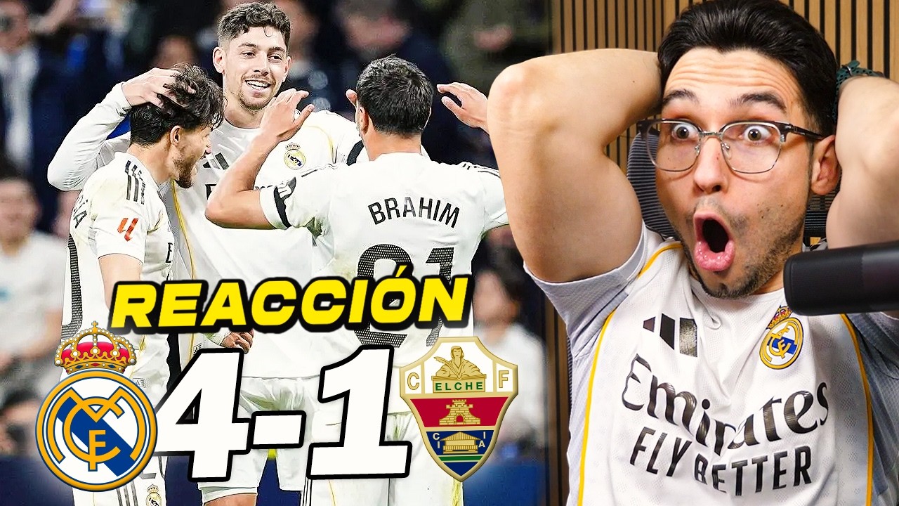 REACCIONES DE UN HINCHA al Real Madrid vs Elche 4-1 *NOCHE de GOLAZOS* | ByDiegoX10