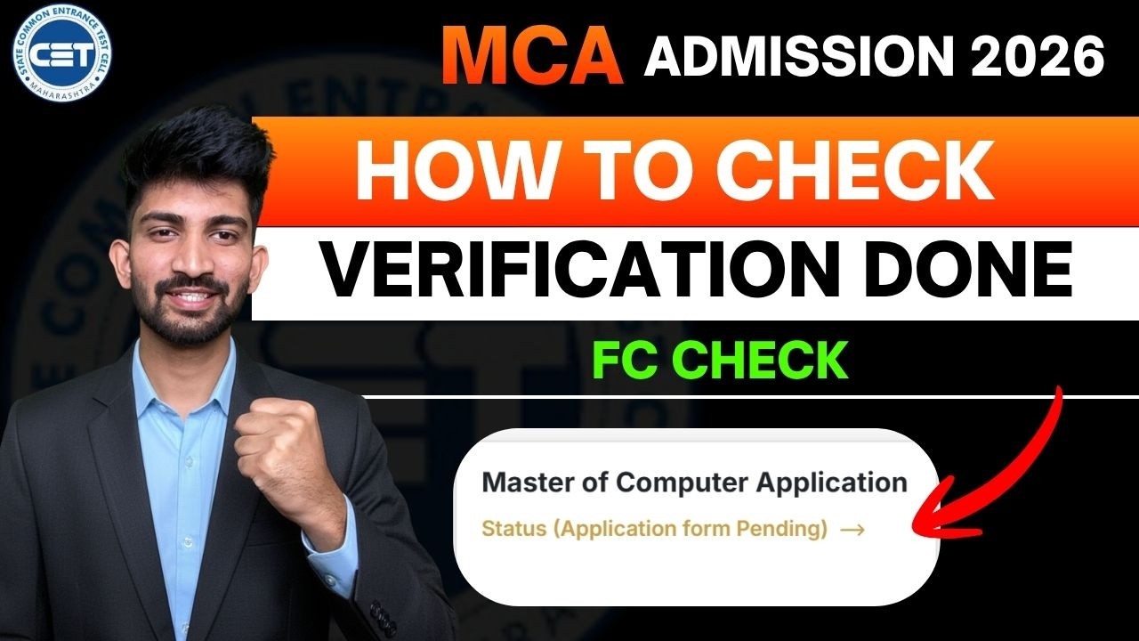 MCA Registration Verification Status Pending | Mca Admission 2026