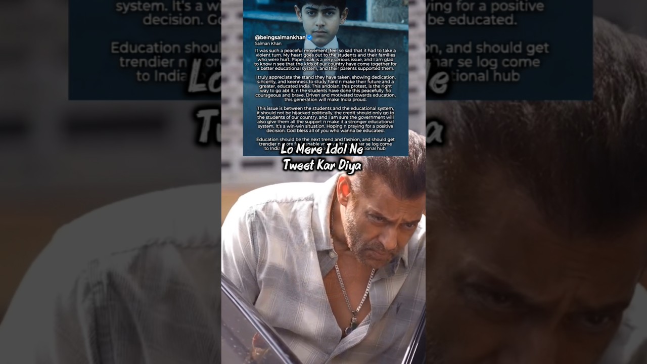 Salman Khan Latest Tweet On Student Protest 🔥 #salmankhan #cjp #protest #beingmohitreactions