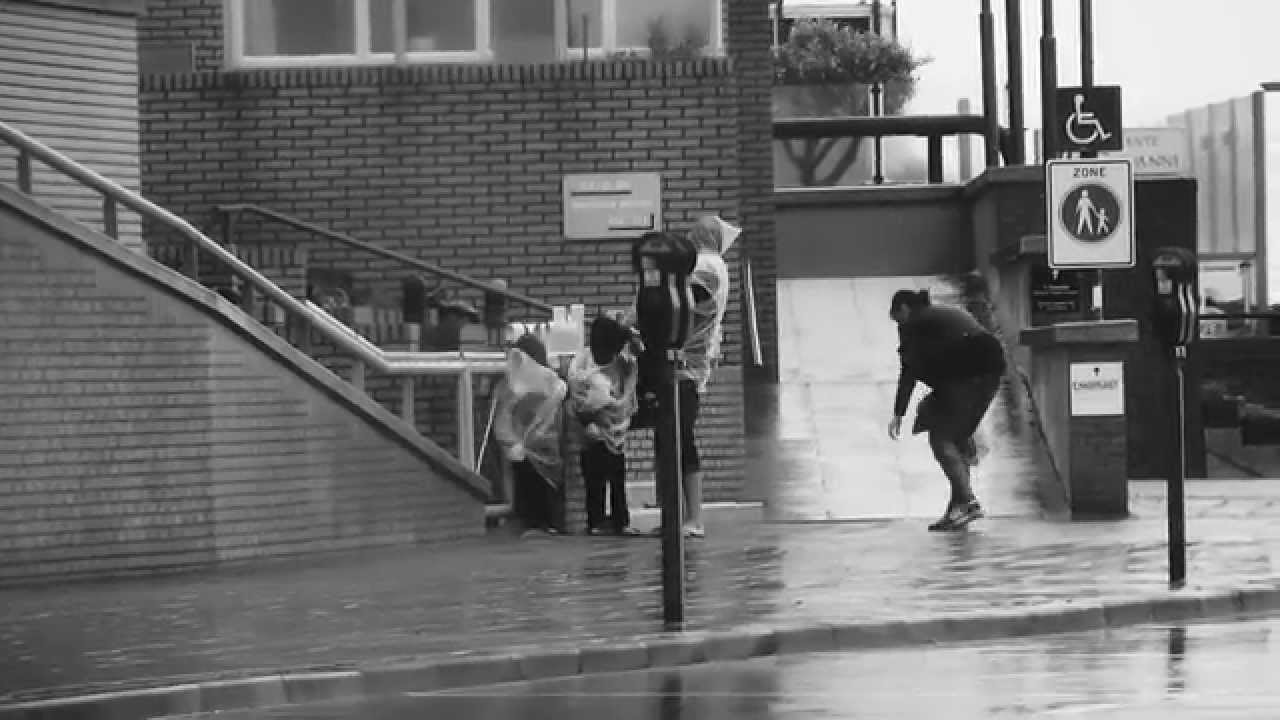 Storm op de boulevard van Vlissingen