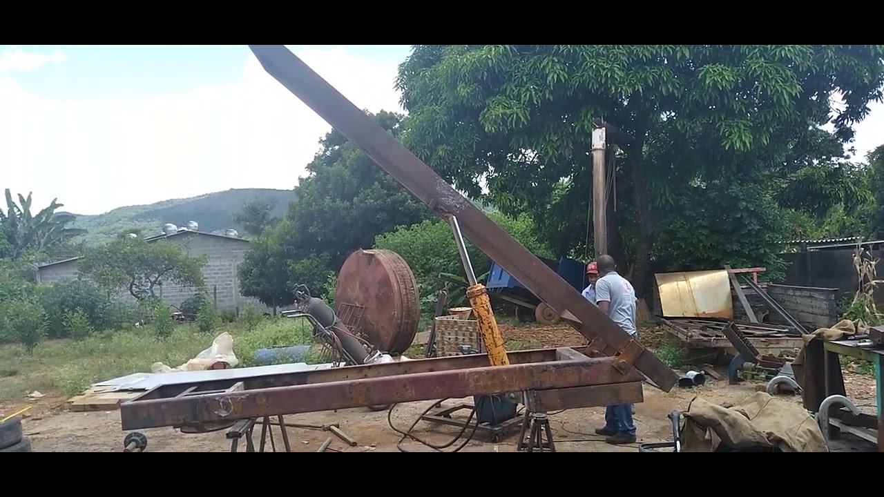 teste do cilindro hidraulico e o ângulo de caimento de produto