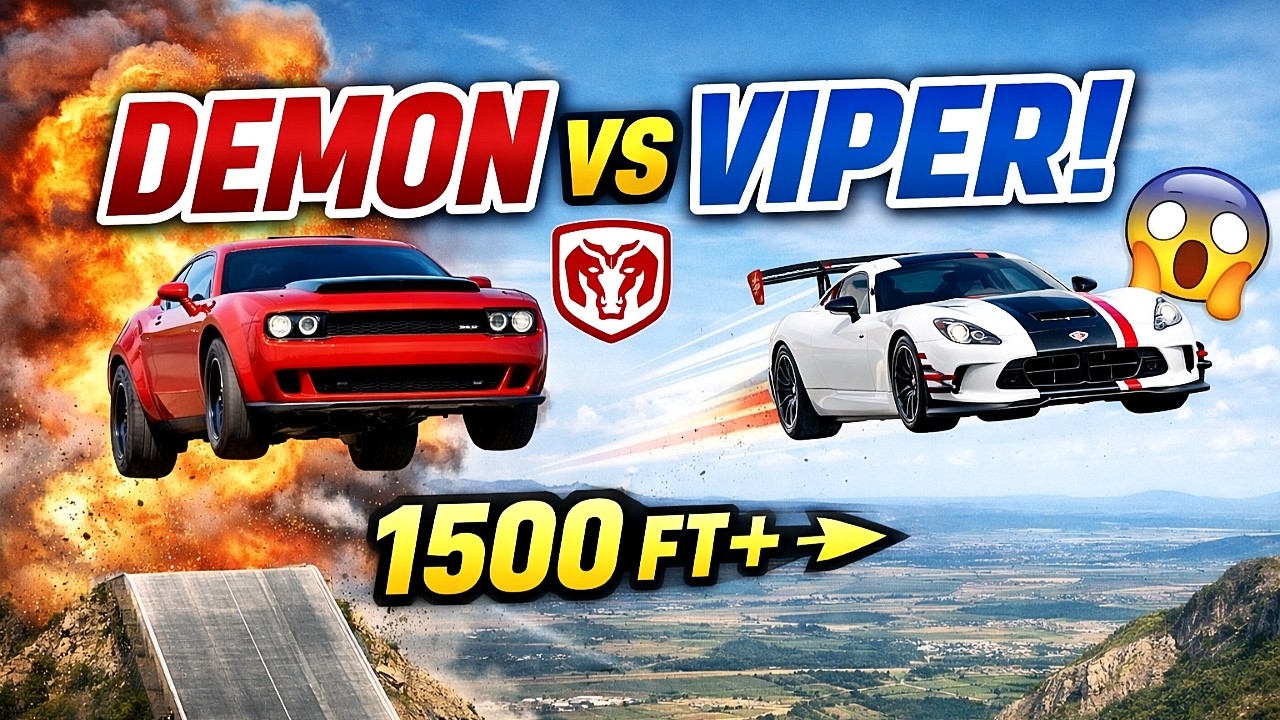 Which Dodge Car Covers The Longest Distance Jump in Forza Horizon 5? Watch Till End