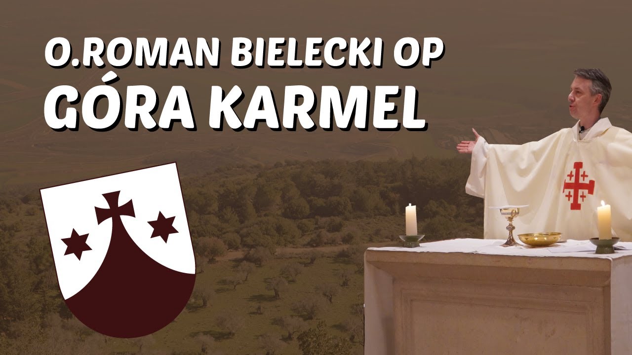 O.Roman Bielecki OP na Górze Karmel. Pielgrzymka do Ziemi Świętej.