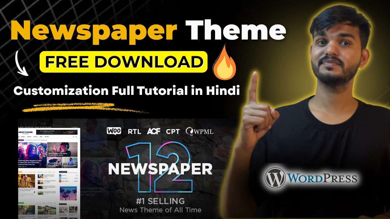 Newspaper Theme WordPress Free Download ~ Newspaper Theme Customization Full Tutorial In Hindi 🔥