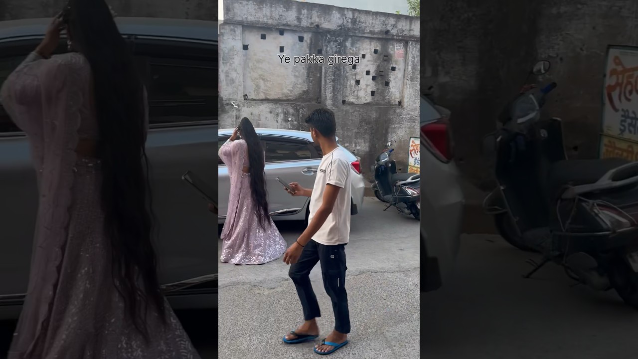 Public reactions | Long hair play | long hair bun | floor touch long hair. #longhair #viralvideo