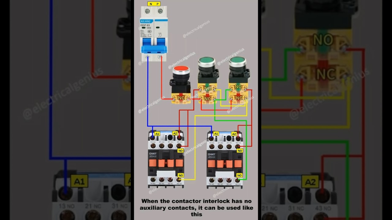 forward reverse motor control wiring/reverse forward motor control circuit diagram #shorts