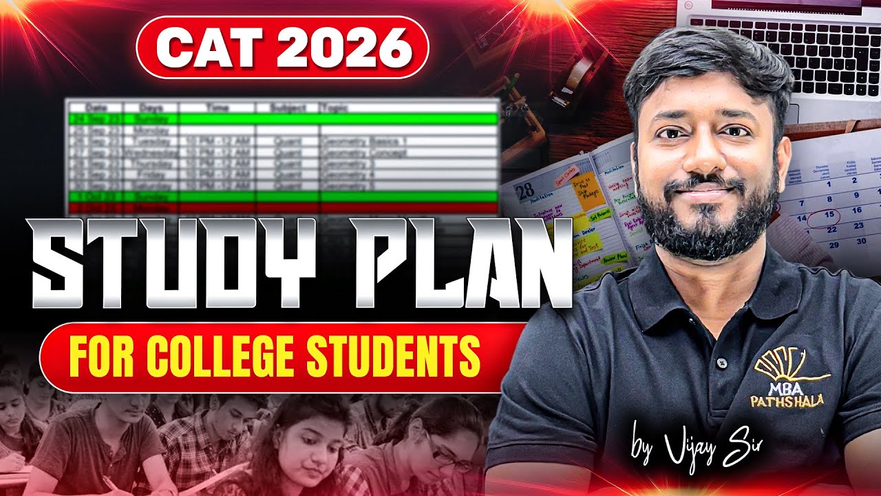 CAT 2026 Study Plan for College Students | Vijay Sir MBA Pathshala