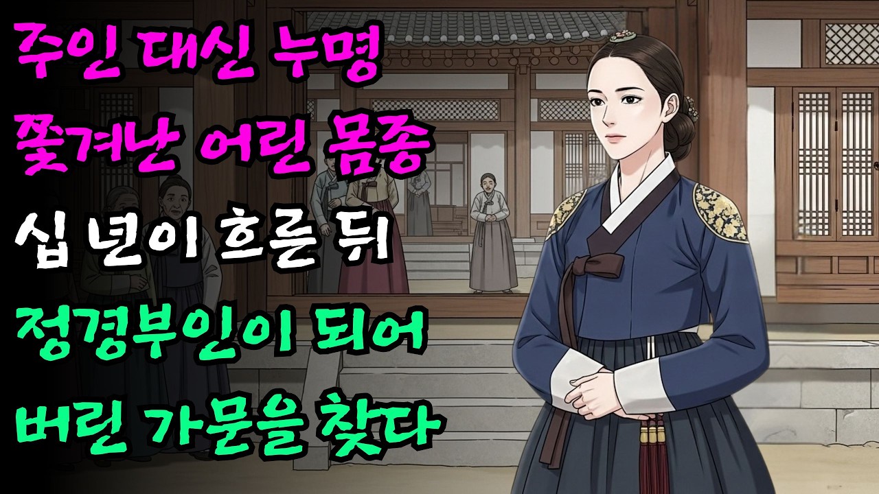 주인 아씨 대신 억울한 누명을 쓰고 쫓겨난 몸종, 십 년 뒤 정경부인이 되어 자신을 버린 가문을 찾아온 기막힌 사연 | 야담 옛날이야기