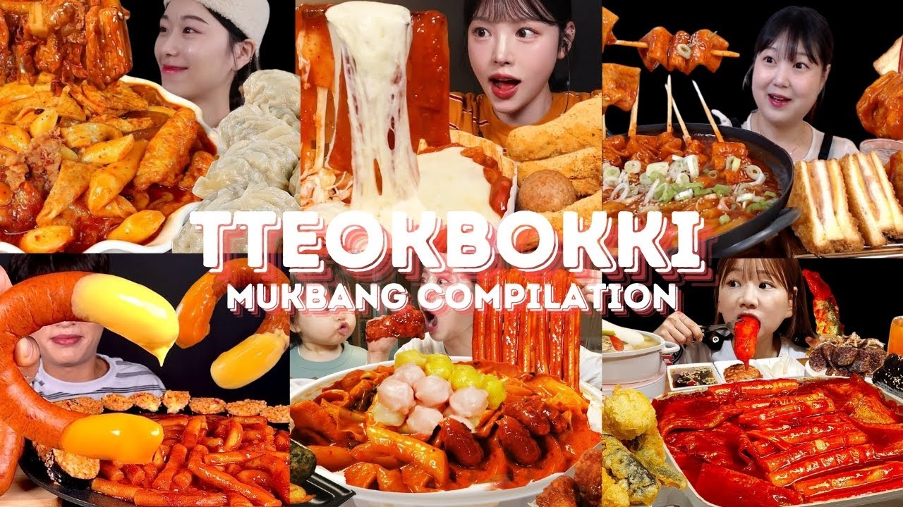 TTEOKBOKKI MUKBANG *ASMR* COMPILATION |  BIG BITES | EATING SOUNDS