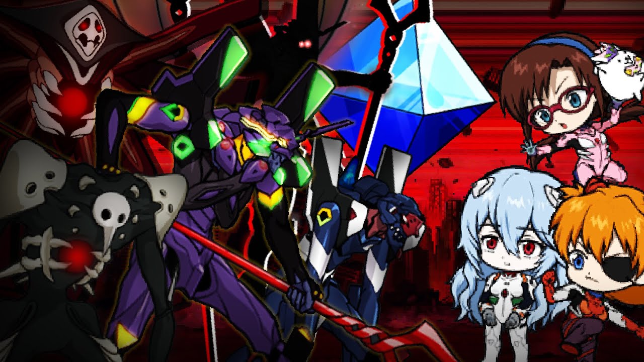 The Battle Cats × Evangelion - All Eva Angel BOSS!!
