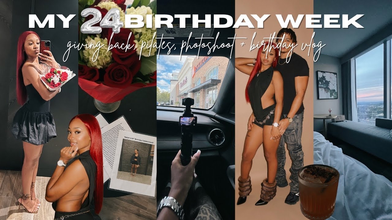 my 24th birthday week : giving back, maintenance appts, pilates outside, birthday festivities