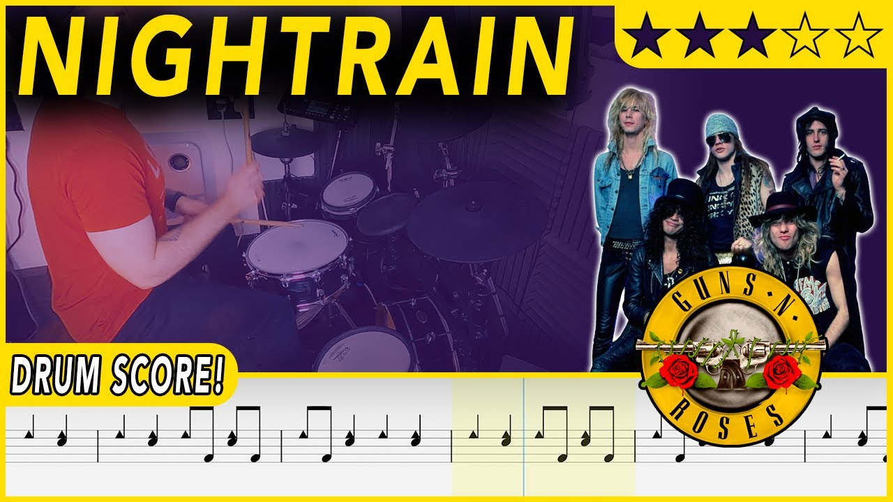 Nightrain - Guns N' Roses | DRUM SCORE Sheet Music | 