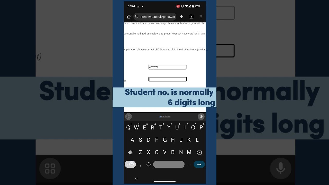 Logging into the Student Portal and creating your password