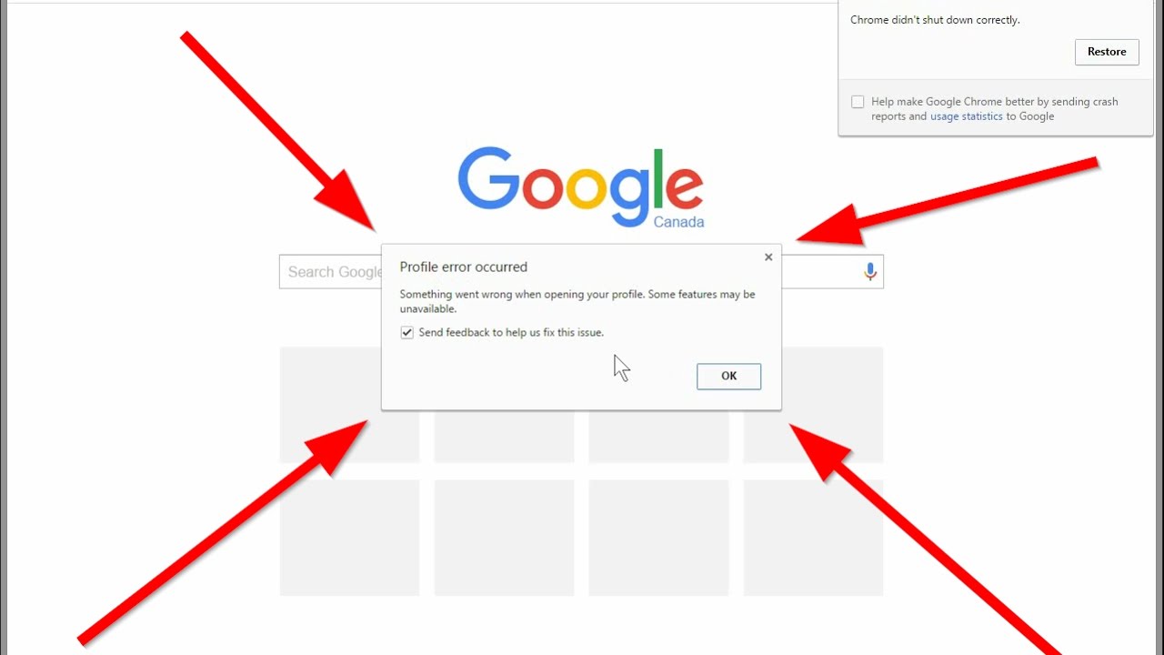 Google Chrome - Profile Error Occurred. Something went wrong when opening your profile.  How To Fix!