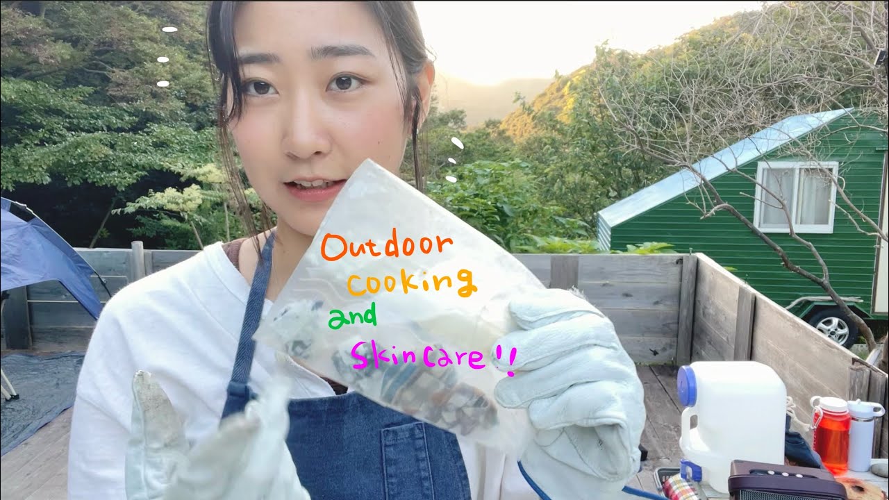 【キャンプ場暮らしVlog】夜の過ごし方/夜ご飯､スキンケア､ギア紹介